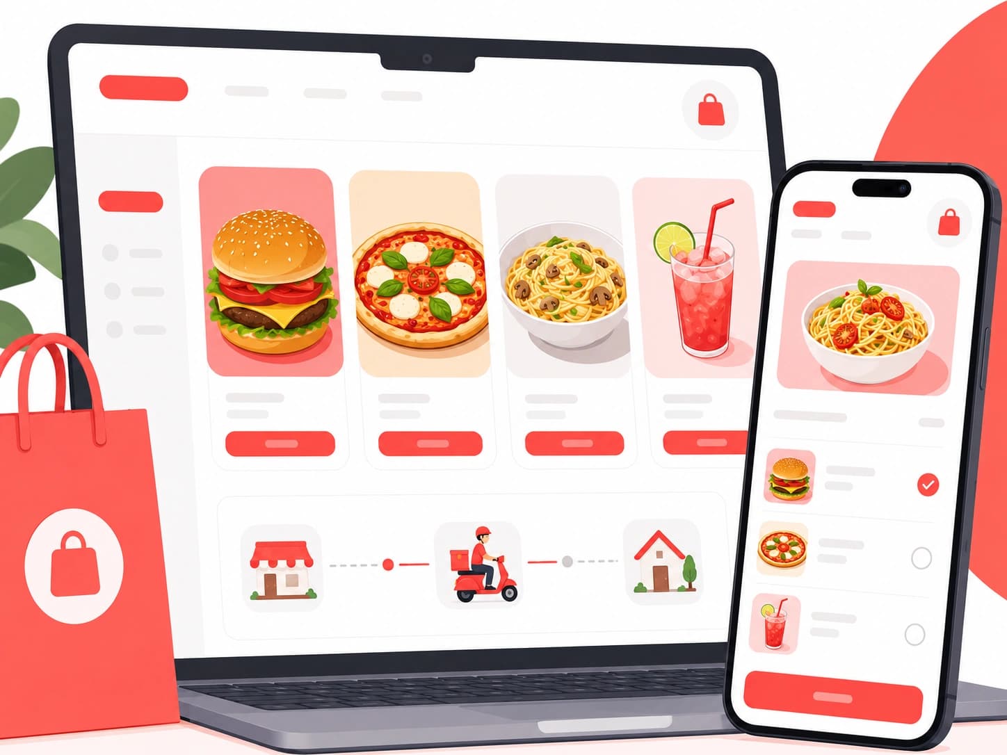 Loglime online ordering app interface for commission-free restaurant orders